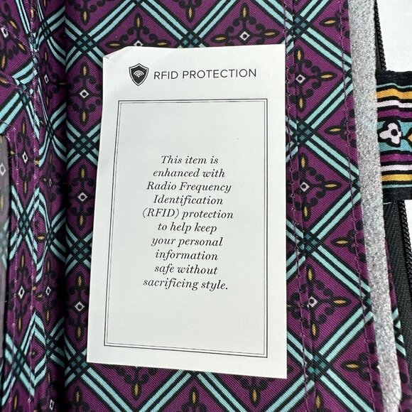 Vera Bradley Iconic Wallet Wristlet Combo Vines Floral Quilted Clutch New - Picture 6 of 10